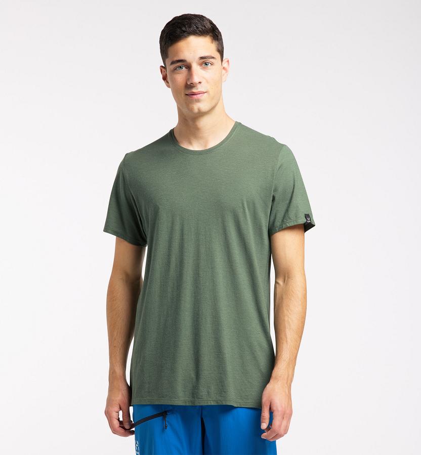 Haglöfs Mens Träd T-Shirt Dark Green New Zealand 52701KJMD